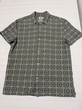 Flint and Tinder Men’s Medium Classic Fit Short Sleeve Button Up Shirt Woven